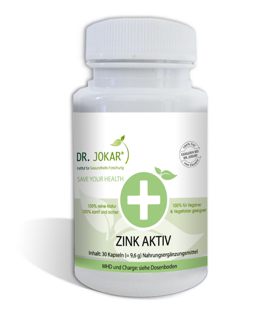 Zink Aktiv für Prostata, Schilddrüsen, Haut, Nägel, Haare